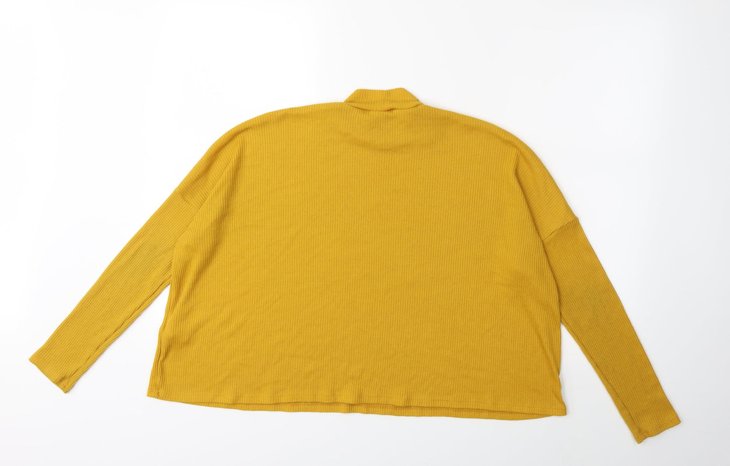 H&M Womens Yellow  Knit Pullover Jumper Size L