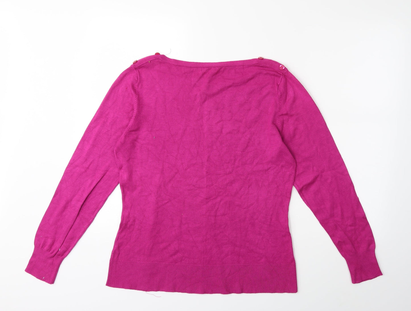 M&Co Womens Pink  Knit Pullover Jumper Size L