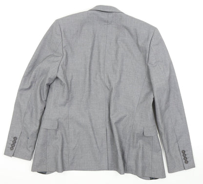 Back view of Topman men’s grey jacket suit jacket, size 38