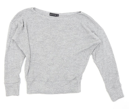 Additional front view of PRETTYLITTLETHING women’s grey jumper, size M