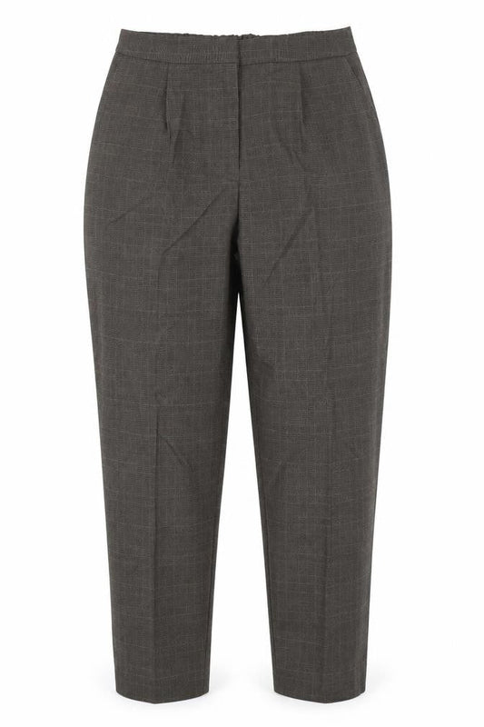 Front view of New Look women’s brown sweatpants, size UK 12, 23-inch leg