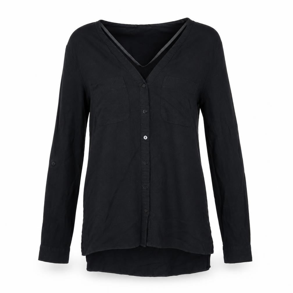 Primark  Womens Black   Basic Button-Up Size 8