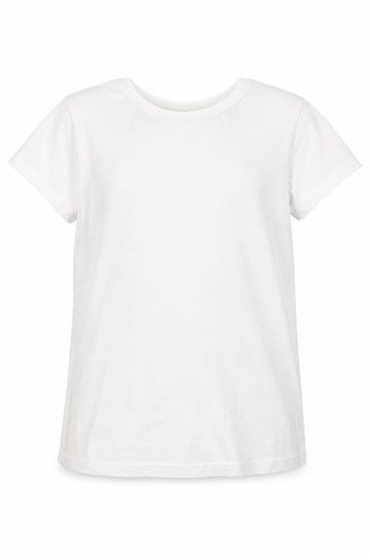 Front view of George girls’ white animal print basic t-shirt, size 8-9, years
