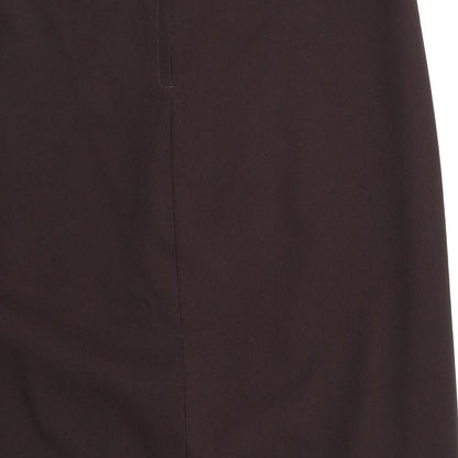 Brand and care label for Try Clothing women’s brown a-line skirt, size UK 14
