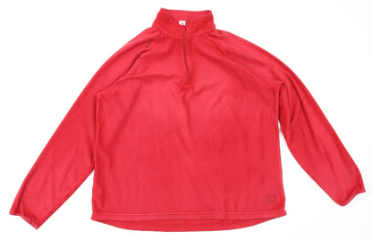 Additional front view of Decathlon Creation men’s red jumper, size XL, - fleece