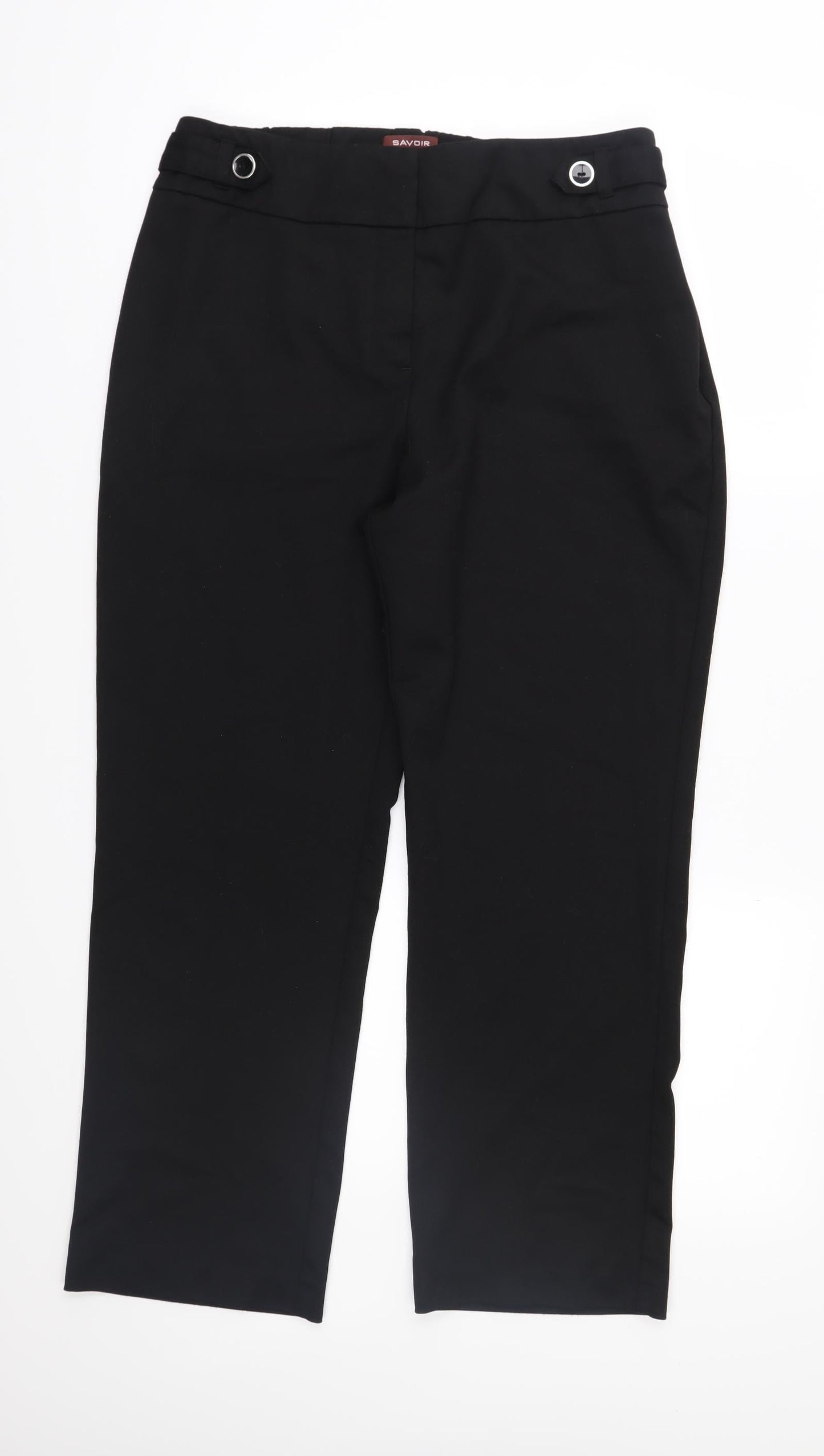 Preworn Womens Black   Trousers  Size 14 L26 in