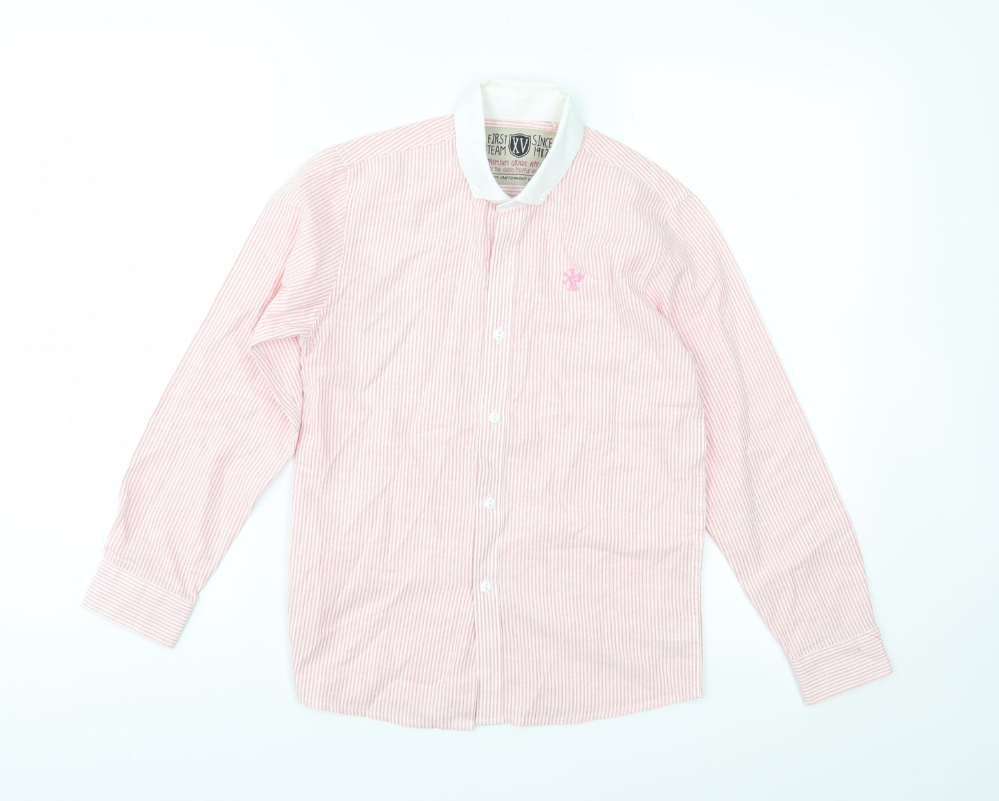 NEXT Boys Red Striped  Basic Button-Up Size 10 Years