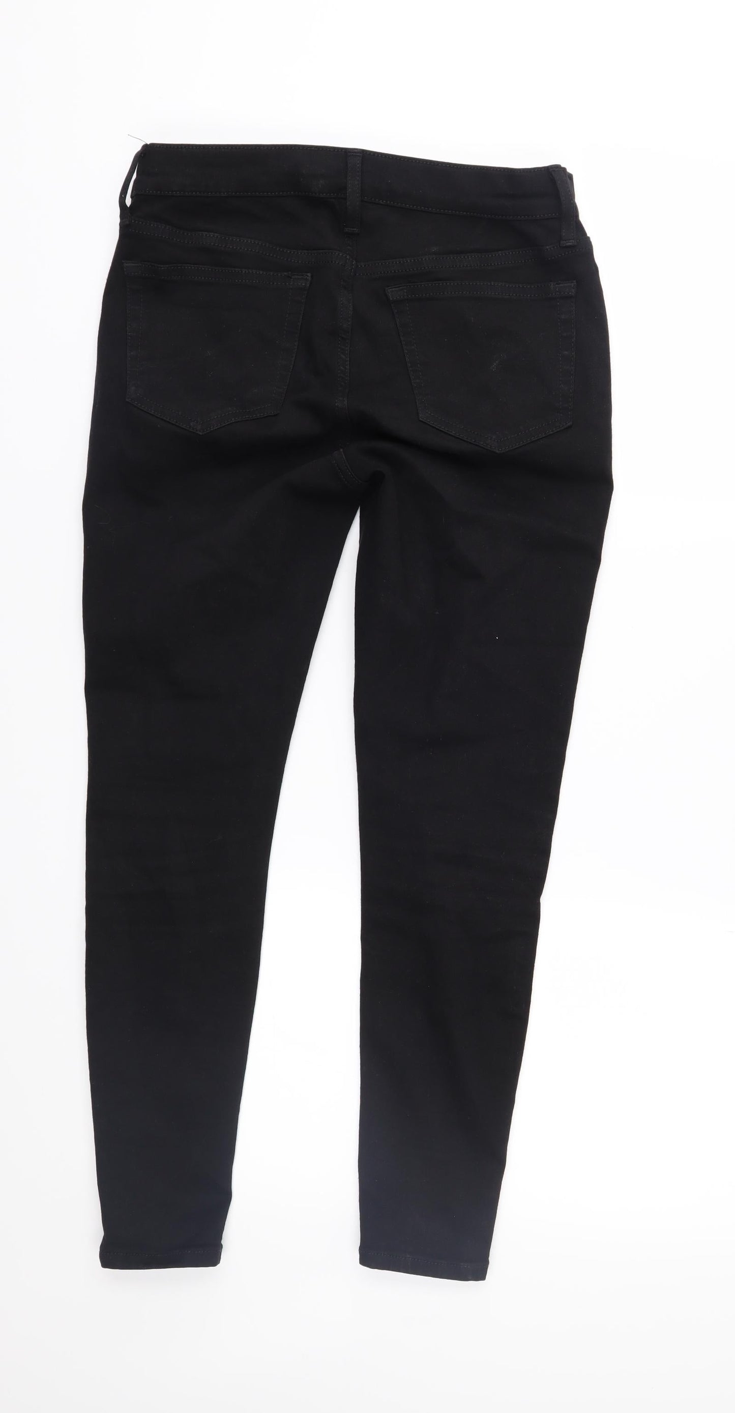 Topshop Womens Black  Denim Straight Jeans Size 26 in L30 in
