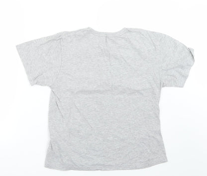 Back view of Primark women’s grey basic t-shirt, size S
