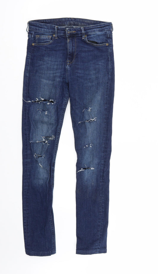 Preworn Womens Blue   Straight Jeans Size 28 L32 in