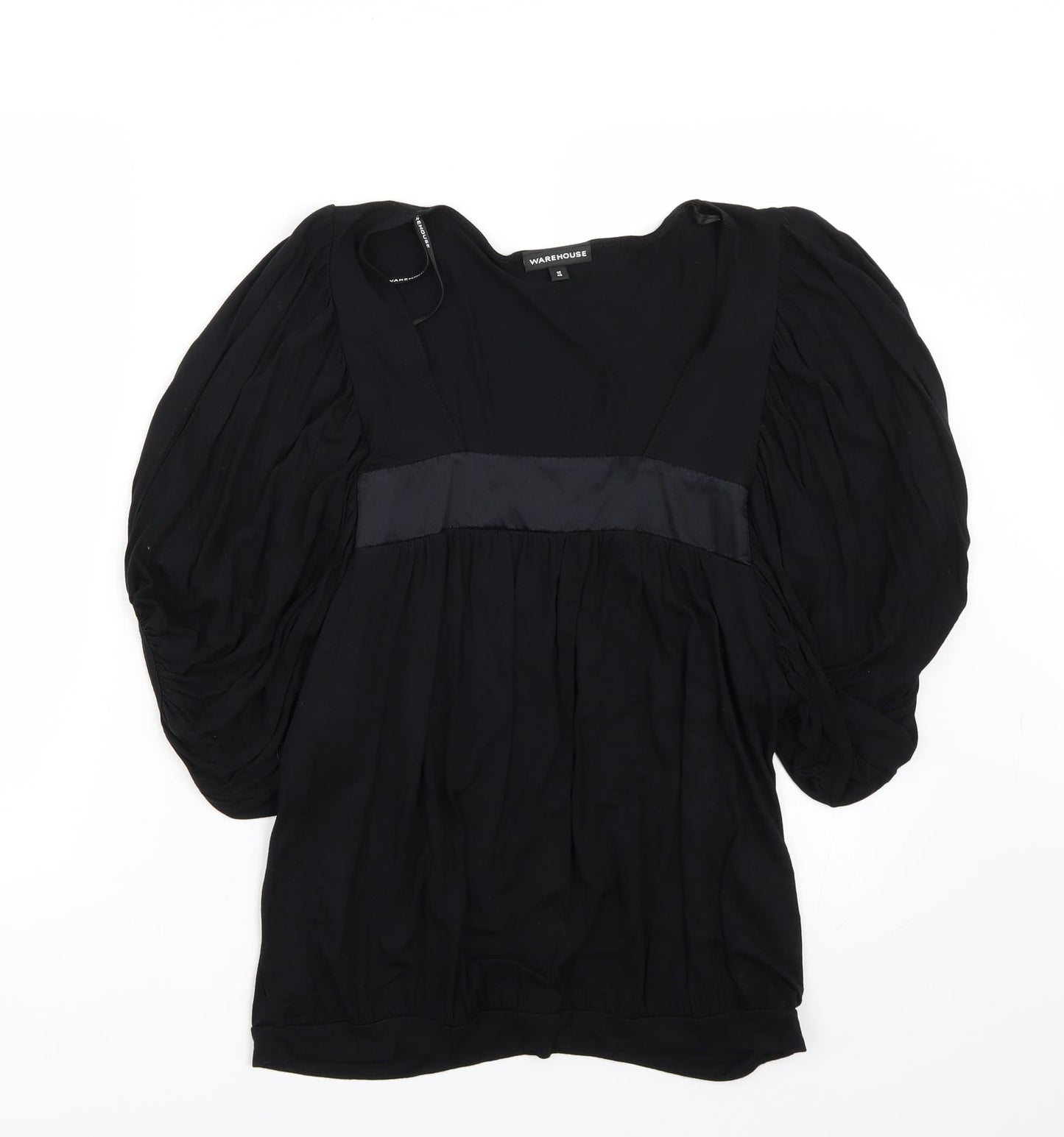 Warehouse Womens Black   Basic T-Shirt Size 12