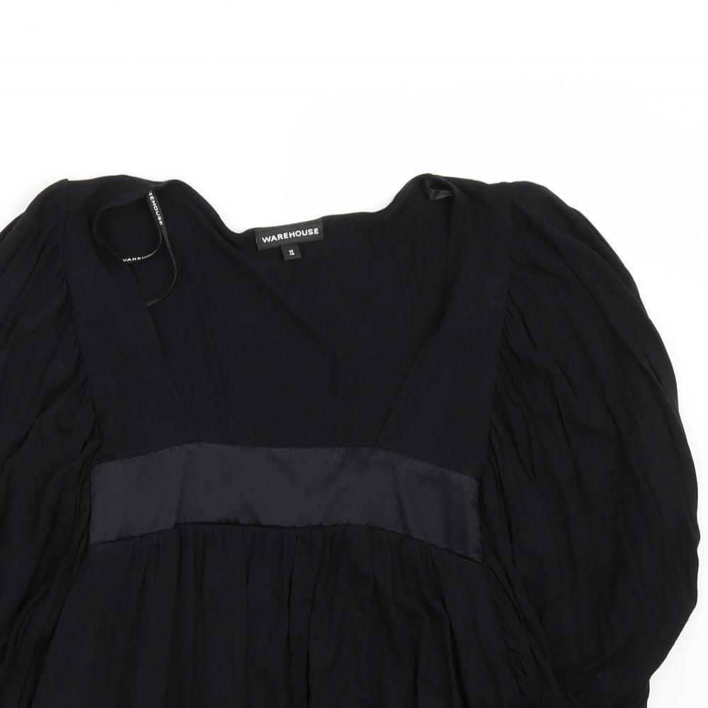 Warehouse Womens Black   Basic T-Shirt Size 12