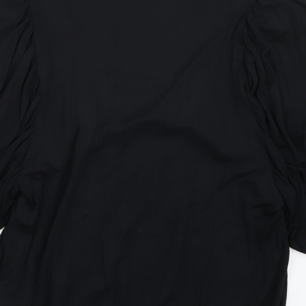 Warehouse Womens Black   Basic T-Shirt Size 12