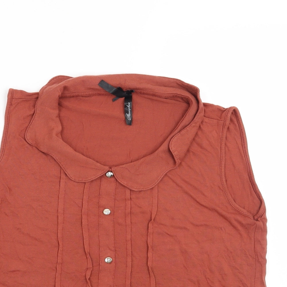 Atmosphere Womens Orange   Basic Blouse Size 8