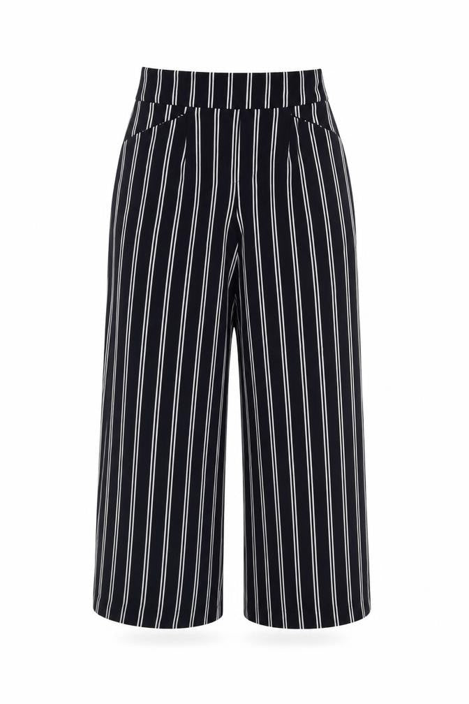 Bershka Womens Blue Striped  Trousers  Size 6 L23 in