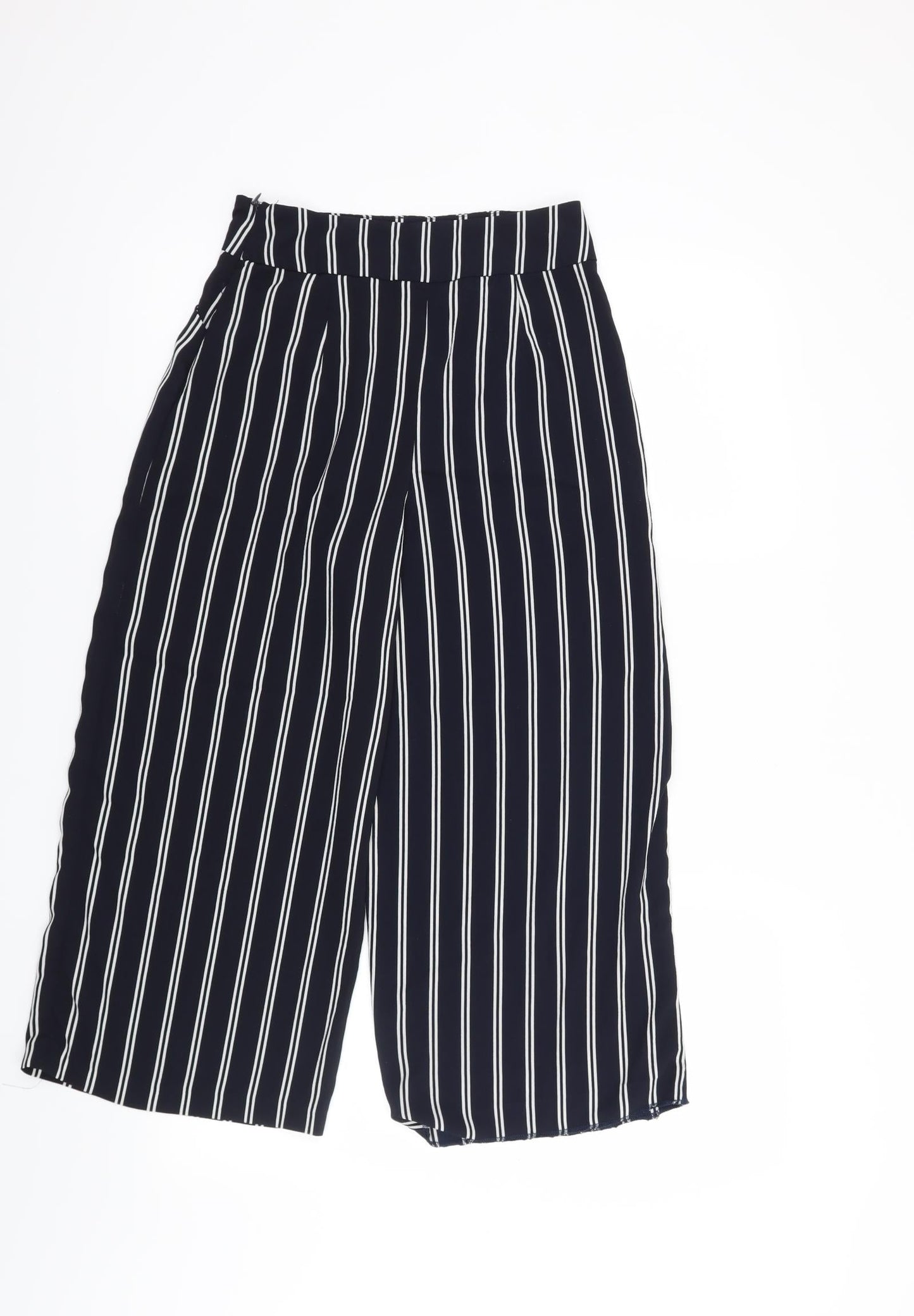 Bershka Womens Blue Striped  Trousers  Size 6 L23 in