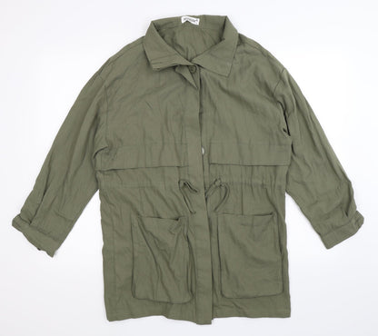 Additional front view of Kooiook women’s green jacket, size L