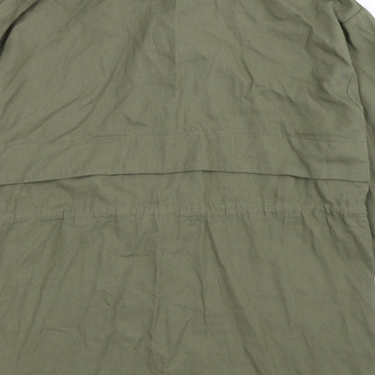 Brand and care label for Kooiook women’s green jacket, size L