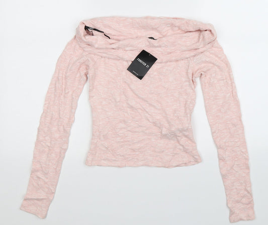 FOREVER 21 Womens Pink  Knit Pullover Jumper Size S