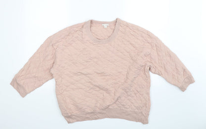 Additional front view of Gap women’s beige pullover sweatshirt, size L