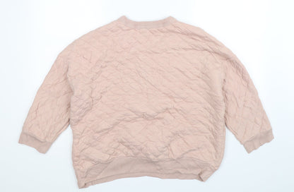 Back view of Gap women’s beige pullover sweatshirt, size L