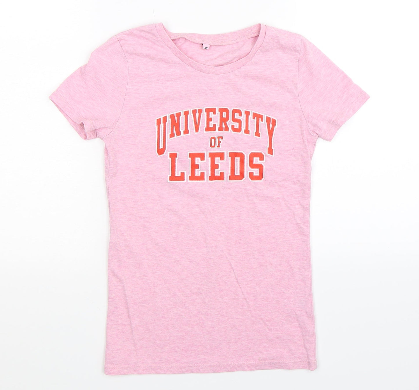 University of Leeds Womens Pink   Basic T-Shirt Size XS