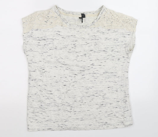 Cynthia Rowley Womens White   Basic T-Shirt Size S