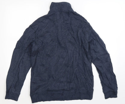 Back view of Arrow men’s blue pullover sweatshirt, size S