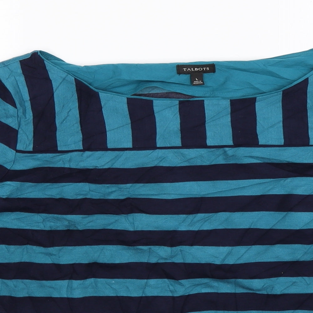 Talbots Womens Multicoloured Striped  Pullover Sweatshirt Size L