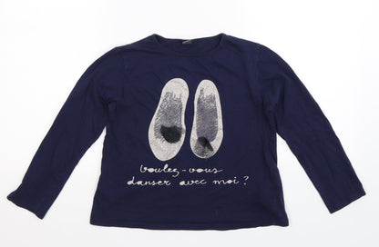Additional front view of Zara boys’ blue basic t-shirt, size 11-12, years
