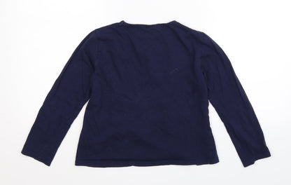 Back view of Zara boys’ blue basic t-shirt, size 11-12, years