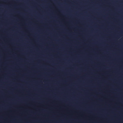 Brand and care label for Zara boys’ blue basic t-shirt, size 11-12, years