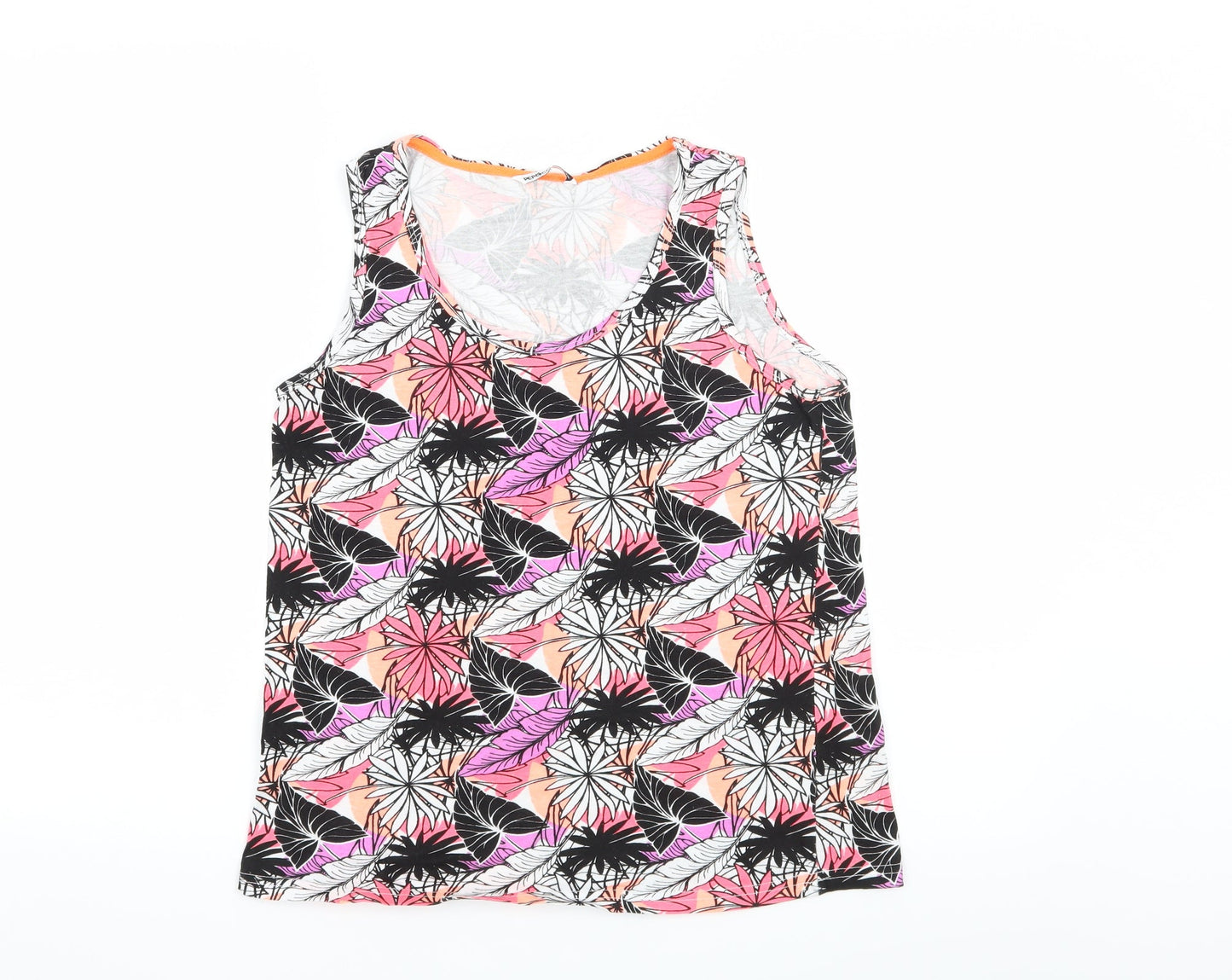 Pep & Co Womens Pink Floral  Basic Blouse Size 10