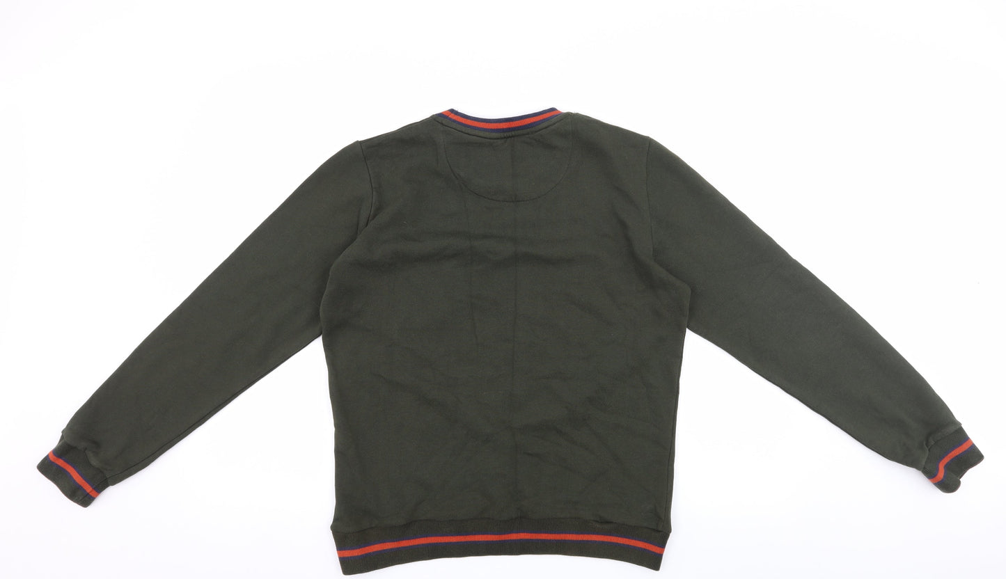 Brave Soul Mens Green   Pullover Jumper Size S