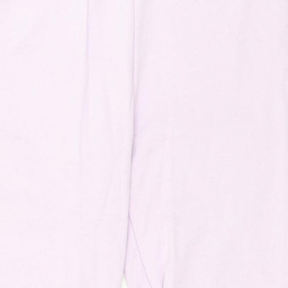 Close-up detail of Pull&Bear women’s pink sweatpants, size L, 24-inch leg