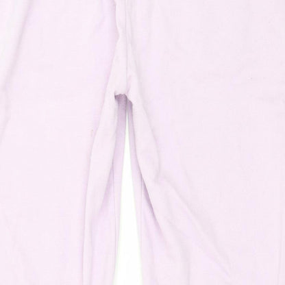 Brand and care label for Pull&Bear women’s pink sweatpants, size L, 24-inch leg