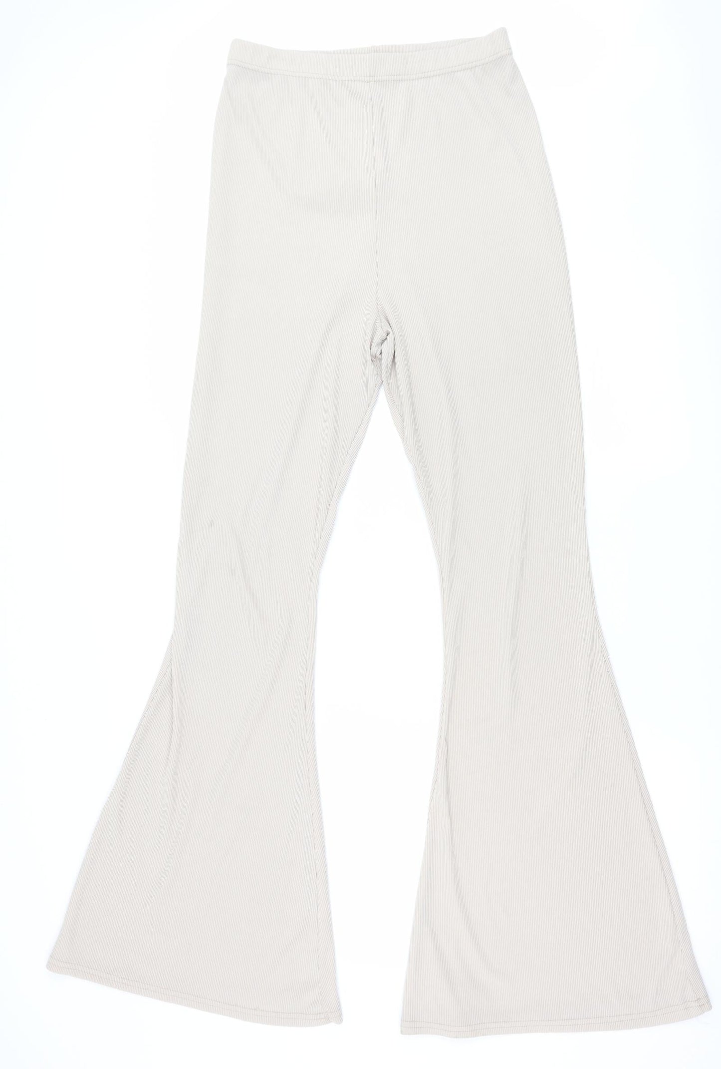 PRETTYLITTLETHING Womens Beige   Trousers  Size 12 L30 in