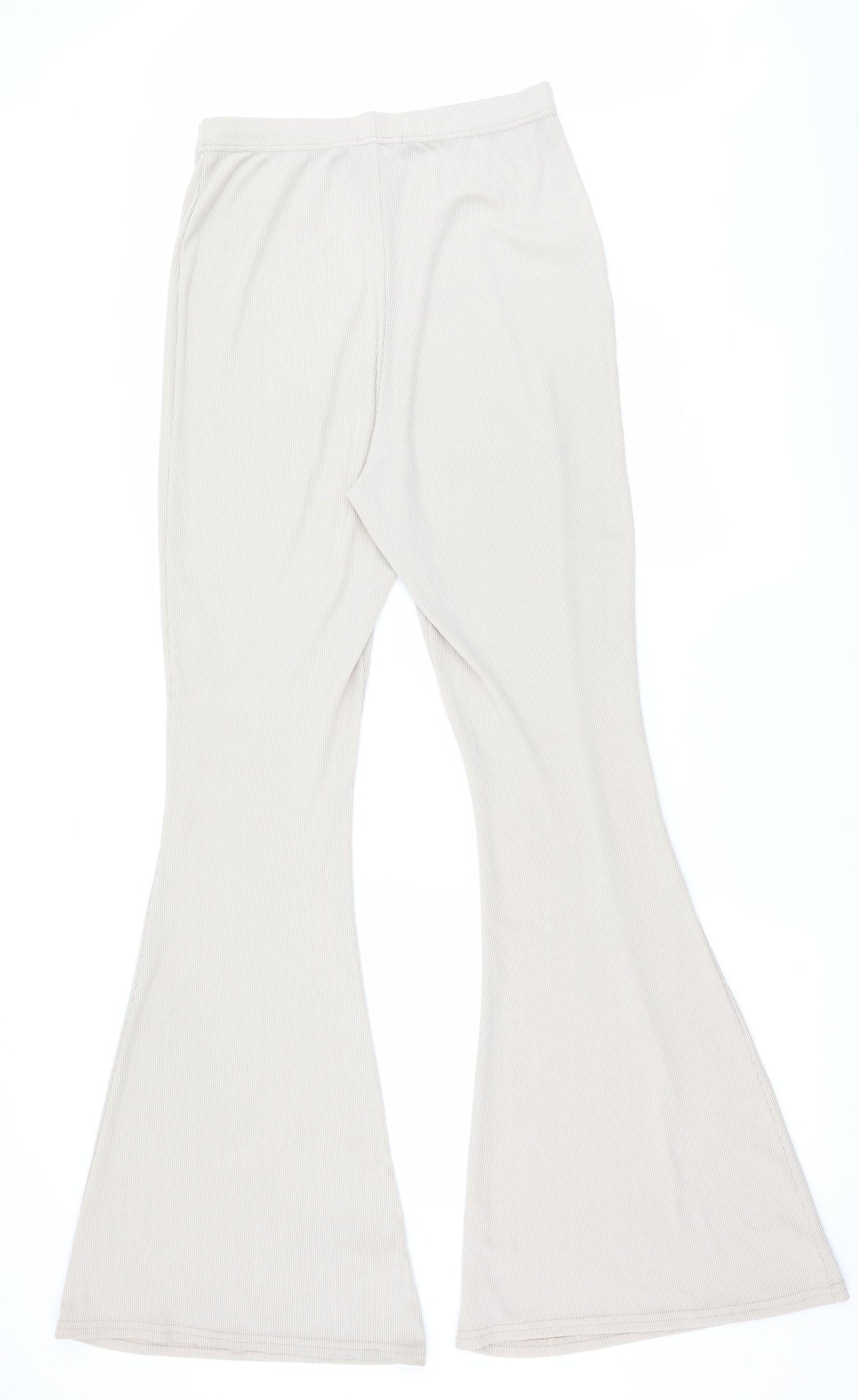 PRETTYLITTLETHING Womens Beige   Trousers  Size 12 L30 in