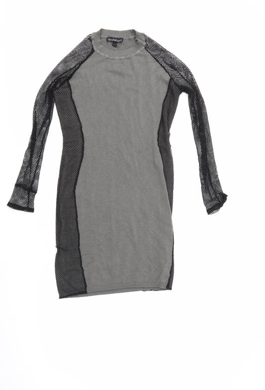 Derek Heart Womens Grey   Jumper Dress  Size M