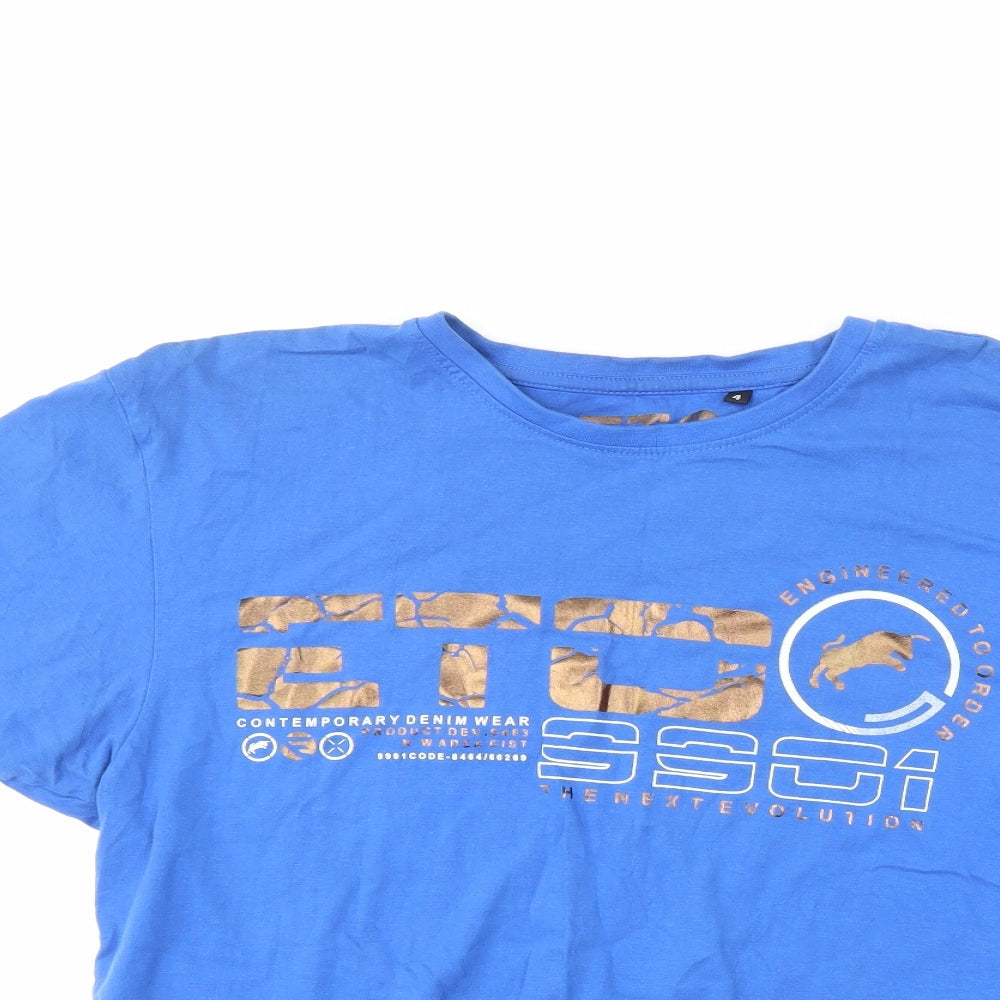 ET Jeans Mens Blue    T-Shirt Size L