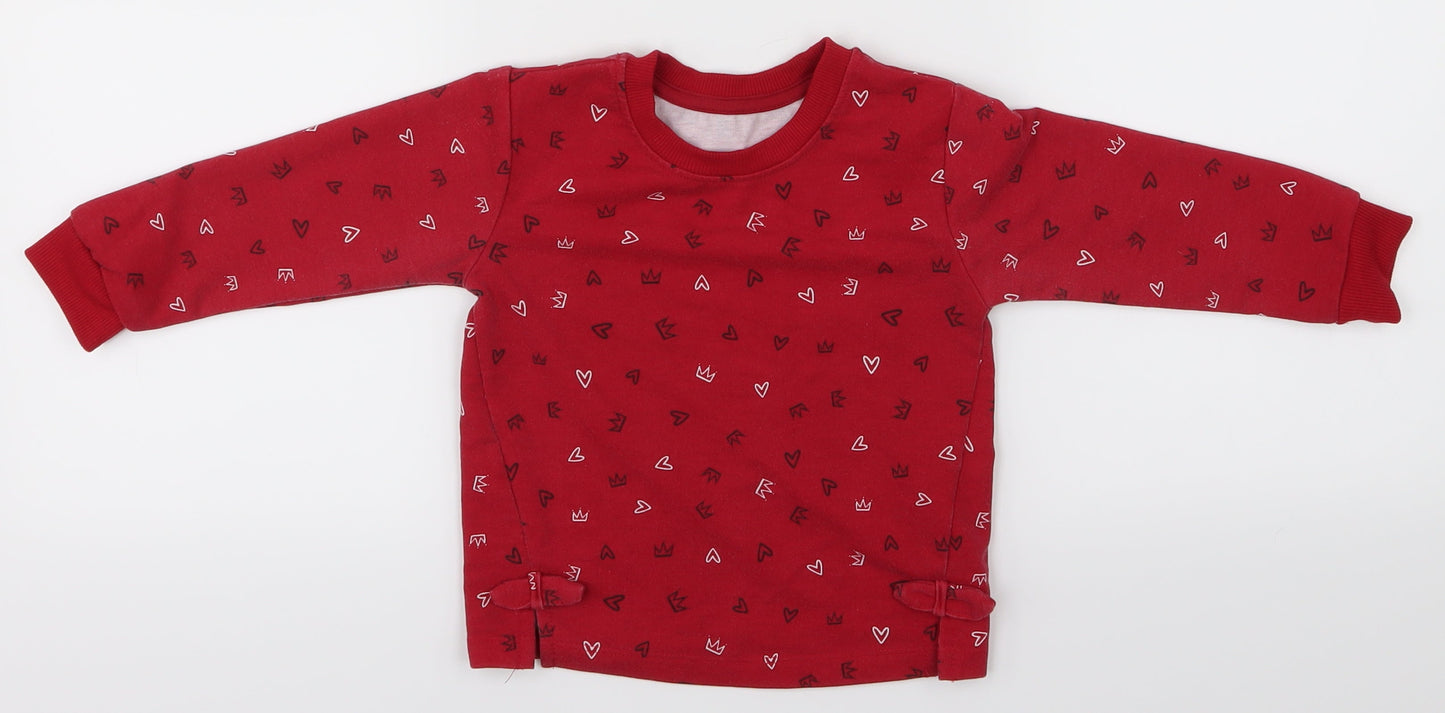 Matalan Boys Red   Basic T-Shirt Size 12-18 Months  - Crowns