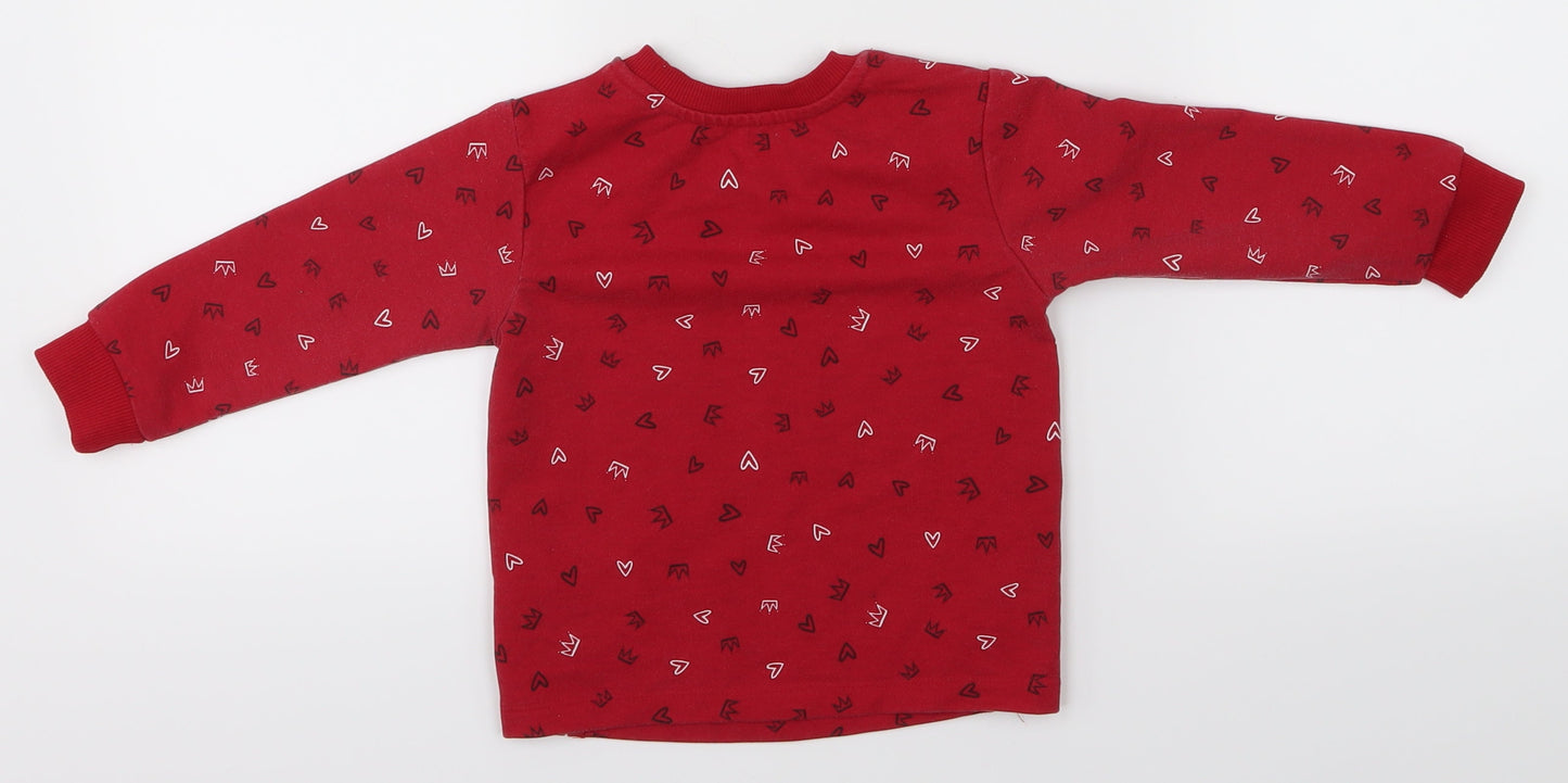 Matalan Boys Red   Basic T-Shirt Size 12-18 Months  - Crowns