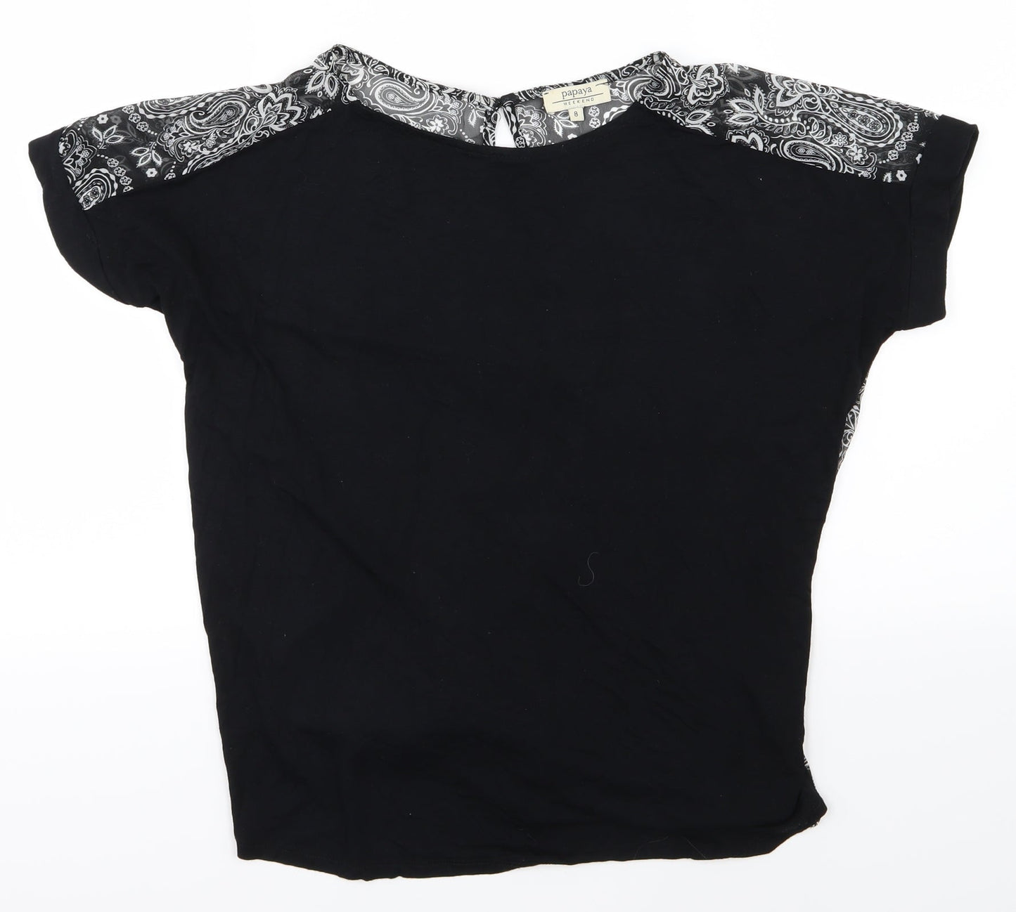 Papaya Womens Black   Basic Blouse Size 8