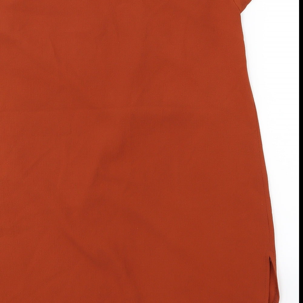 New Look Womens Orange   Basic Blouse Size 8