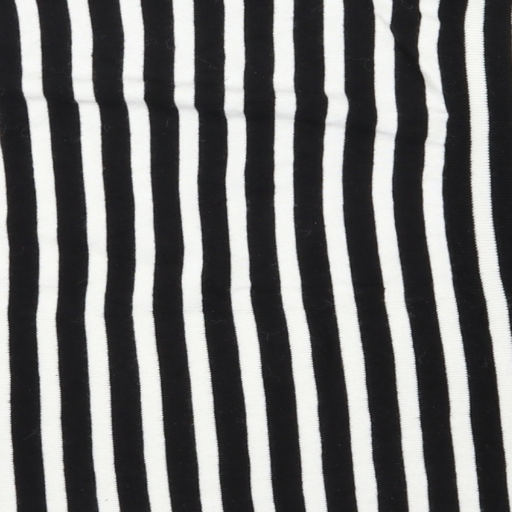 Atmosphere Womens Black Striped  Pullover Jumper Size 10  - Zips either side