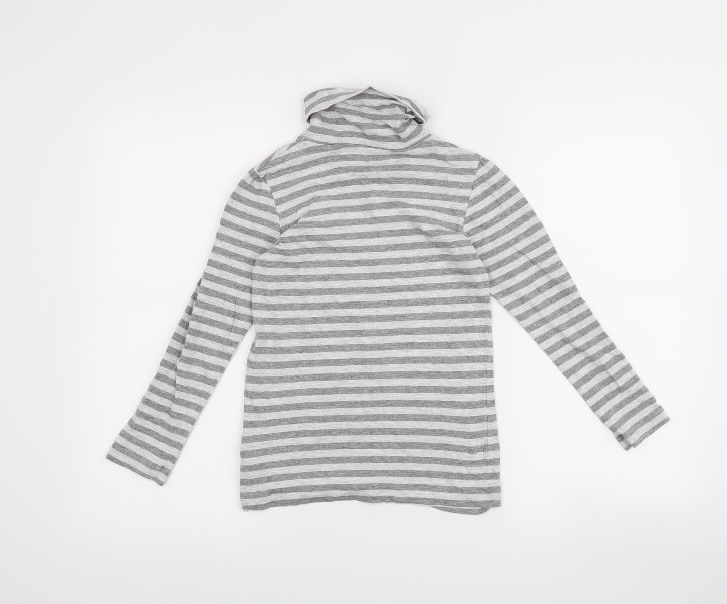 NEXT Girls Grey Striped  Pullover Jumper Size 8 Years
