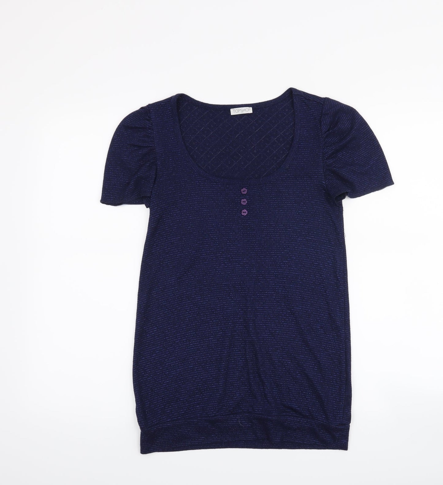 Topshop Womens Blue   Basic T-Shirt Size 10
