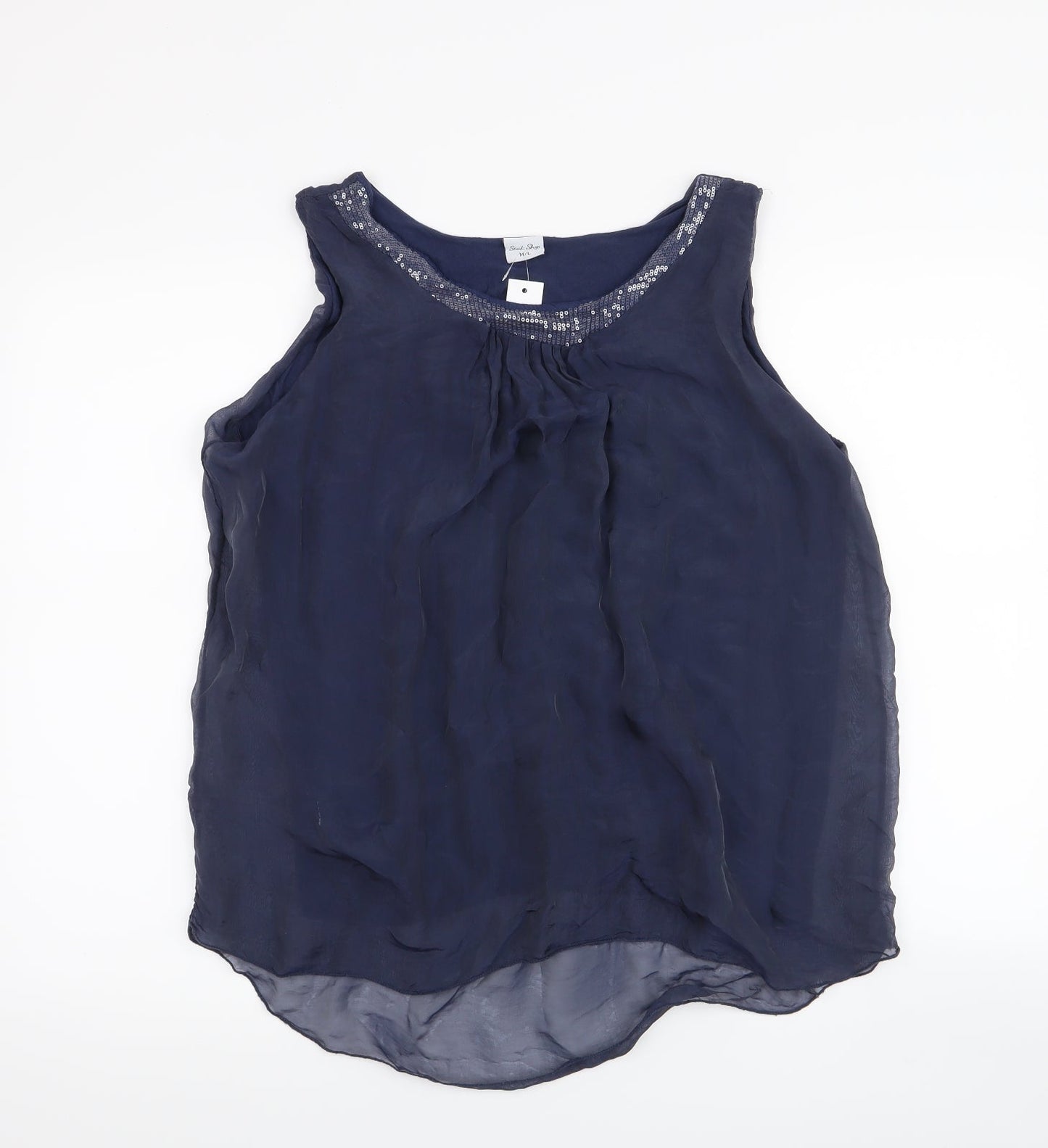 Stock Shop Womens Blue   Basic Tank Size M