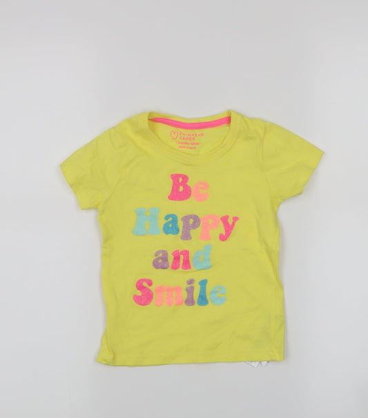 Primark Girls Yellow   Basic T-Shirt Size 18-24 Months