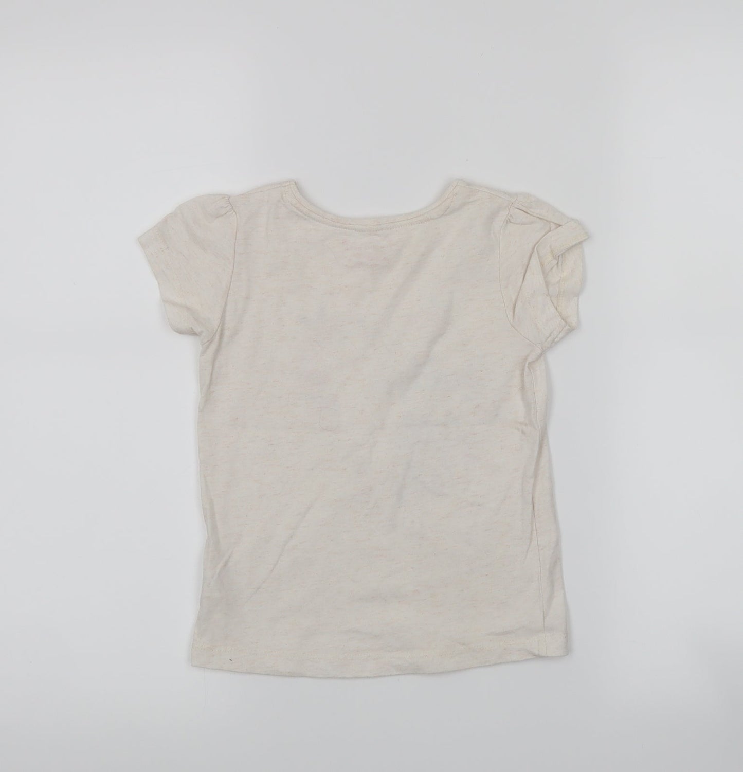 Primark Girls Beige   Basic T-Shirt Size 5-6 Years